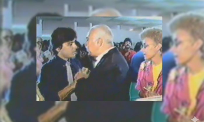 "Em nenhum momento eu tirei o meu olhar do olhar dele”, relembra hoje o jornalista Antônio Fraga (Foto: Frame do vídeo)