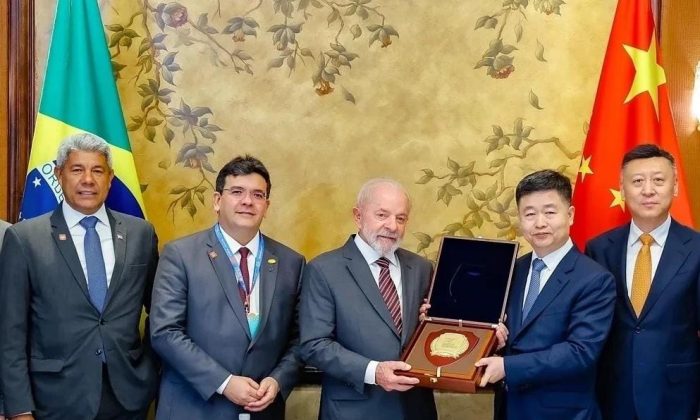 Governadores Jerônimo Rodrigues e Rafael Fonteles, com Lula, na China (Foto: Ricardo Stuckert/Presidência da República)
