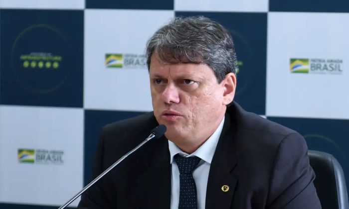 Tarcísio de Freitas, em 2021, quando era ministro da Infraestrutura do governo Bolsonaro (Foto: Ricardo Botelho/Agência Brasil)