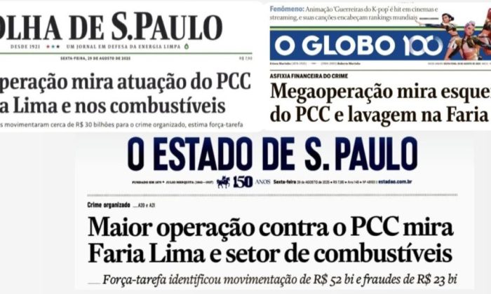 Manchetes desta sexta-feira, 29/08/2025
