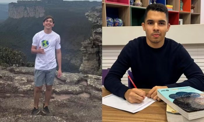 Caio Silva Braga e Wellington Ribeiro Neto: os dois estudantes de Pernambuco com nota 1.000 na redação do Enem 2025 (Fotos: Arquivo pessoal)