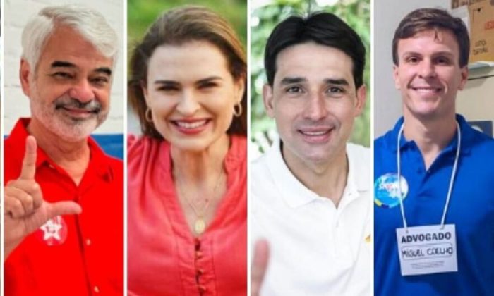 Humberto, Marília, Silvio e Miguel: pré-candidatos do time de João Campos (Foto: Divulgação/Reprodução Folha de Pernambuco)