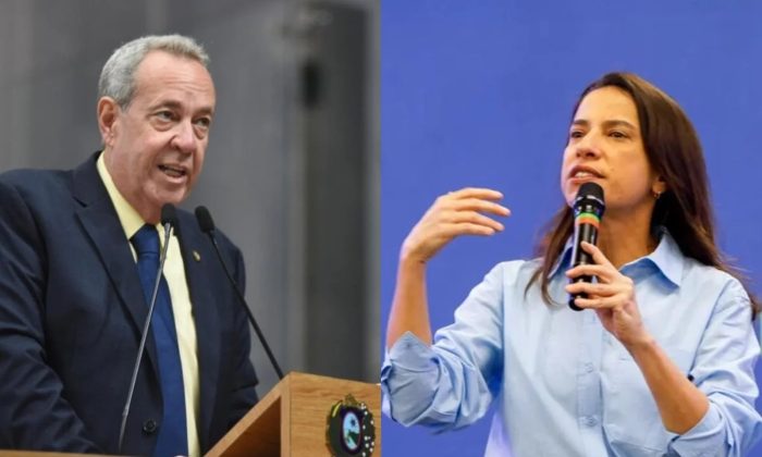 Presidente da Assembleia Legislativa, Álvaro Porto, e governadora Raquel Lyra: Entendimento (Fotos: Lucas Patrício/Miva Filho/Divulgação - Reprodução JC)