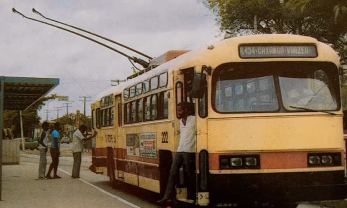 Circulação dos ônibus elétricos no Recife começou em 1960 e acabou no início dos anos 2000 (Foto: Reprodução)
