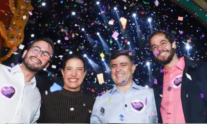 Lula da Fonte, Raquel, Eduardo da Fonte e Túlio Gadêlha, em Pesqueira (Foto: Reprodução Redes Sociais)