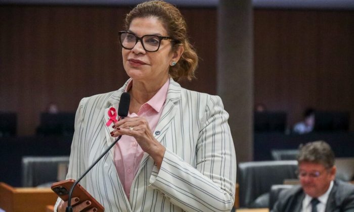 Deputada Socorro Pimentel fez a declaração ao discursar na Alepe (Foto: Jarbas Araújo/Alepe)