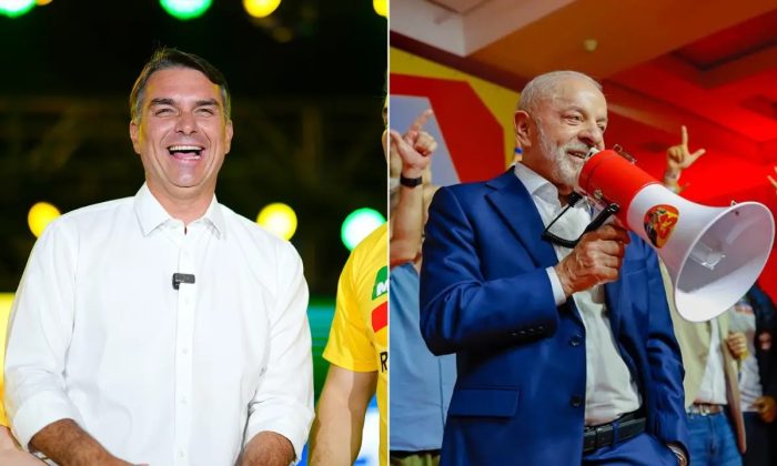 Disputa acirrada: Vantagem do Lula sobre Flávio entre beneficiários de programas sociais aumentou de 29 pp para 37 pp (Fotos: Divulgação/Reprodução)