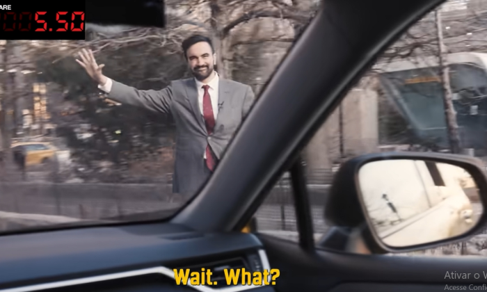 Frame de vídeo de campanha de Zohran Mamdani (veja na matéria o link para assisti-lo)